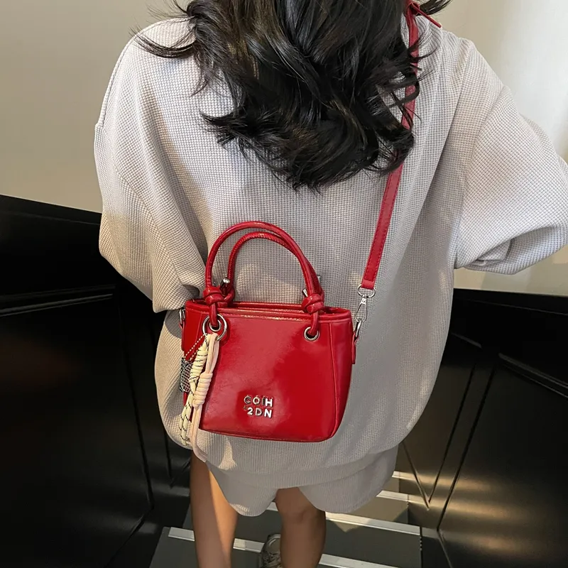 TOUTSEUL YOLO PU Crossbody One Shoulder Handbag Women's Ancora Red/Ecru/Silver/Black/Pink-3