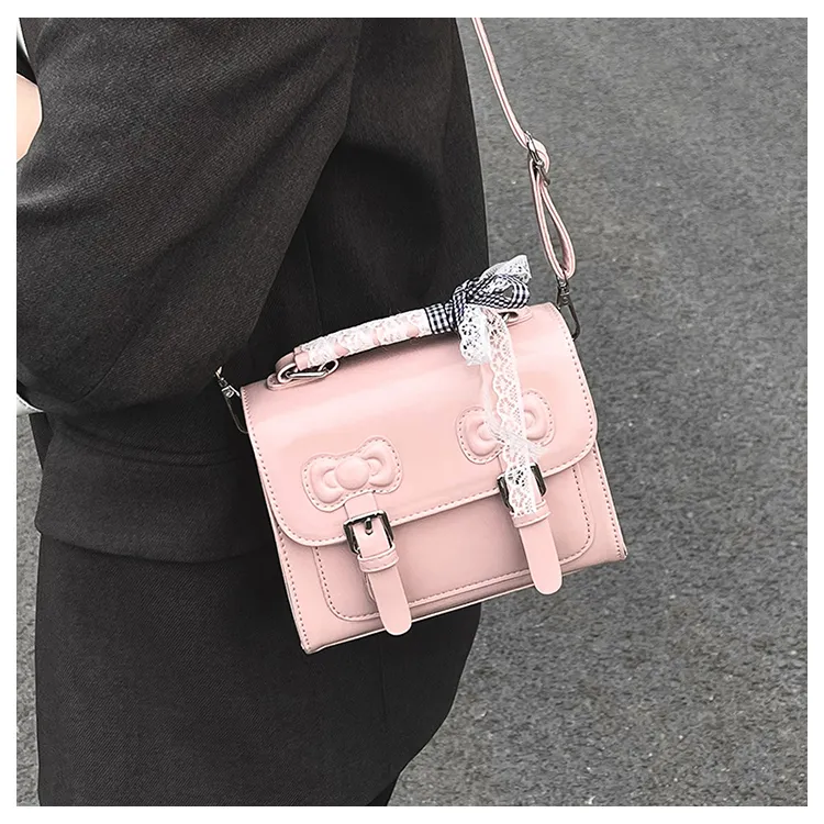 TOUTSEUL YOLO PU One Shoulder Handbag Women's Ecru/Black/Silver/Purple/Pink-28