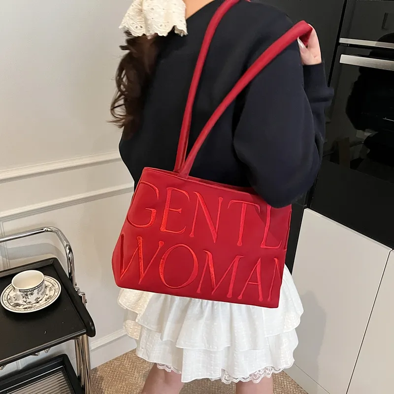 TOUTSEUL YOLO PU Shoulder Bag Women's Ecru/Black/Red/Purple/Green/Blue/Pink-11