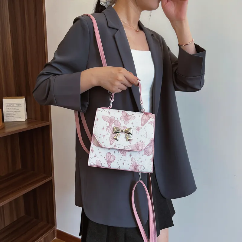TOUTSEUL YOLO PU Backpack Women's White/Black/Red/Pink-23