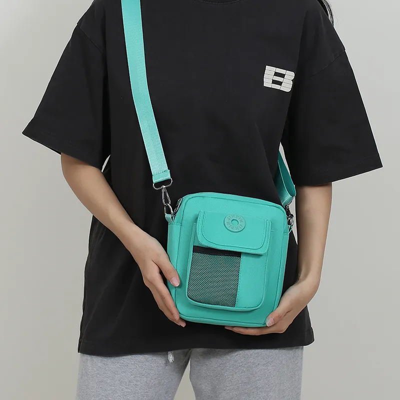 TOUTSEUL YOLO Nylon Fabric Crossbody Bag, Shoulder Bag Unisex Gray/Black/Purple/Khaki/Green/Dark Blue/Dark Brown-16