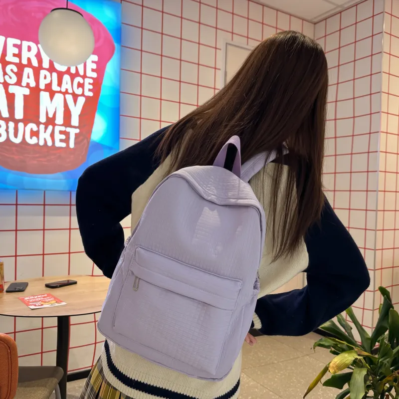 TOUTSEUL YOLO Nylon Backpack Regular Unisex White/Black/Purple/Yellow/Green-17