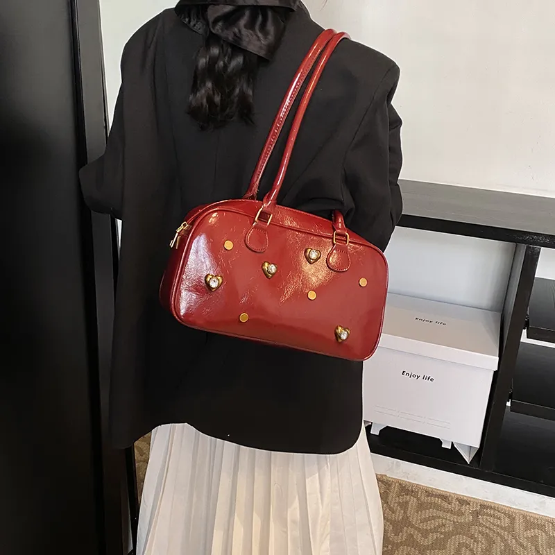 TOUTSEUL YOLO PU Shoulder Bag Regular Women's White/Silver/Black/Red/Light Brown/Coffee-23