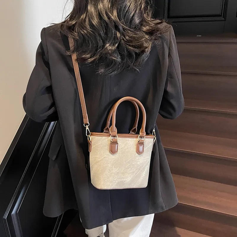 TOUTSEUL YOLO PU Crossbody Handbag Women's Beige & Brown/Beige & Black/Black & Pink-3
