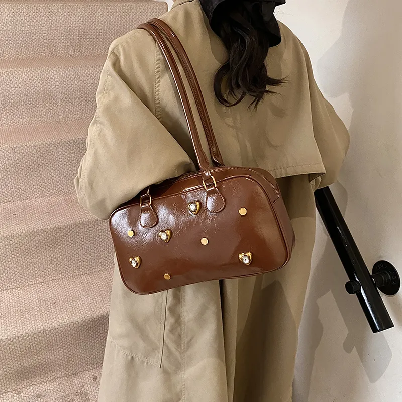 TOUTSEUL YOLO PU Shoulder Bag Regular Women's White/Silver/Black/Red/Light Brown/Coffee-27