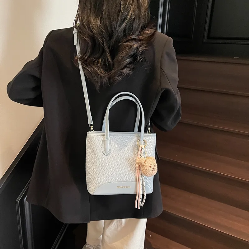 TOUTSEUL YOLO PU Handbag Women's Ecru/Black/Blue/Pink-12