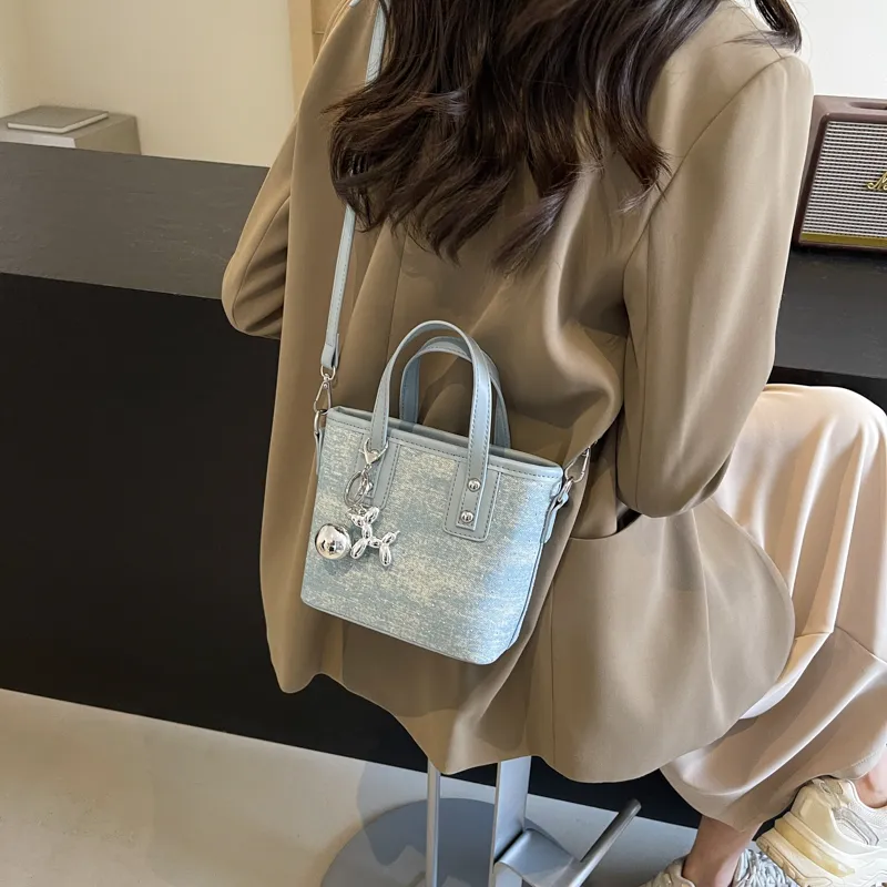 TOUTSEUL YOLO Fabric One Shoulder Handbag Regular Women's Ecru/Pink/Blue/Silver-16