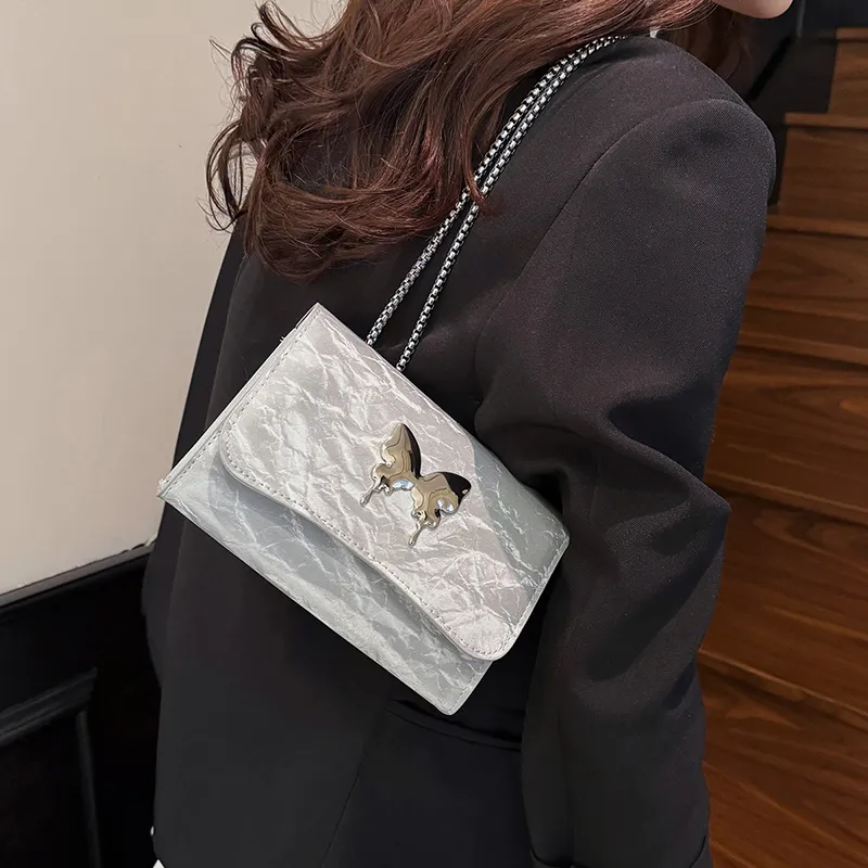 TOUTSEUL YOLO PU Shoulder Bag Women's White/Silver/Black/Blue/Pink-9