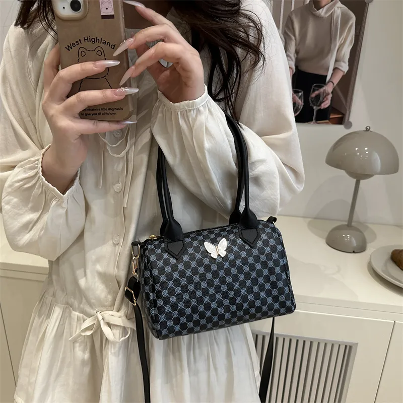 TOUTSEUL YOLO PU Boston Bag Handbag Women's White/Pink/Black/Brown-9
