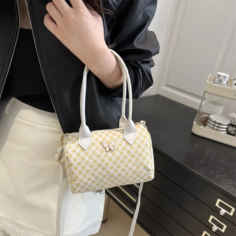TOUTSEUL YOLO PU Boston Bag Handbag Women's White/Pink/Black/Brown-2