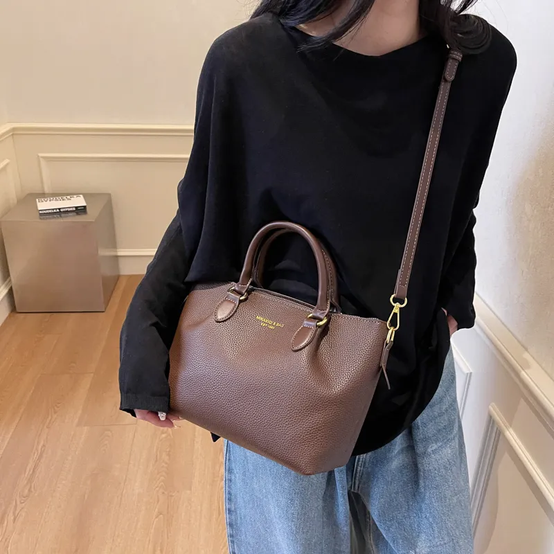 TOUTSEUL YOLO PU Handbag Women's Ecru/Black/Coffee/Pink/Brown-8