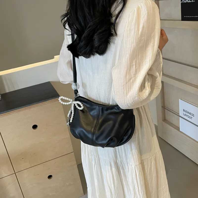 TOUTSEUL YOLO PU Shoulder Bag Women's Pearl White/Pearl Pink/Silver/Black-17