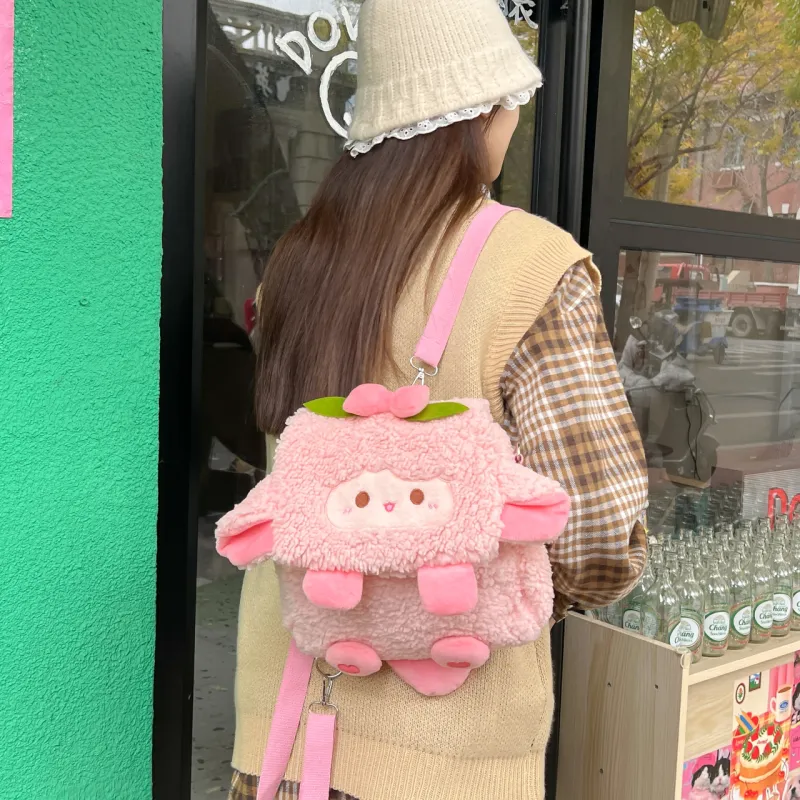 TOUTSEUL YOLO Plush Backpack Regular Women's Multicolor-12