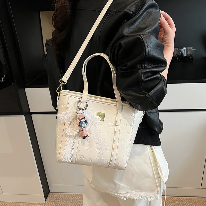 TOUTSEUL YOLO PU One Shoulder Handbag Women's White/Black/Blue/Pink-1