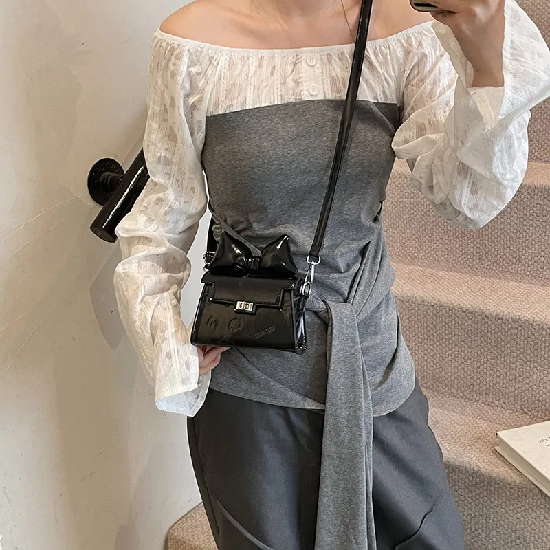 TOUTSEUL YOLO PU Shoulder Bag Women's White/Silver/Black/Pink/Blue-11