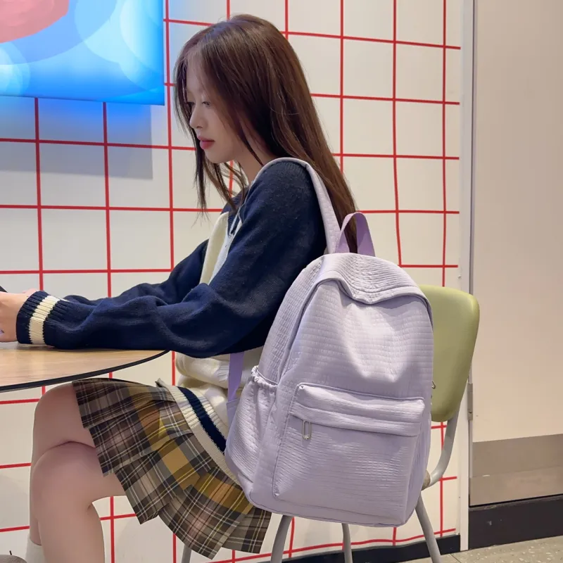 TOUTSEUL YOLO Nylon Backpack Regular Unisex White/Black/Purple/Yellow/Green-14