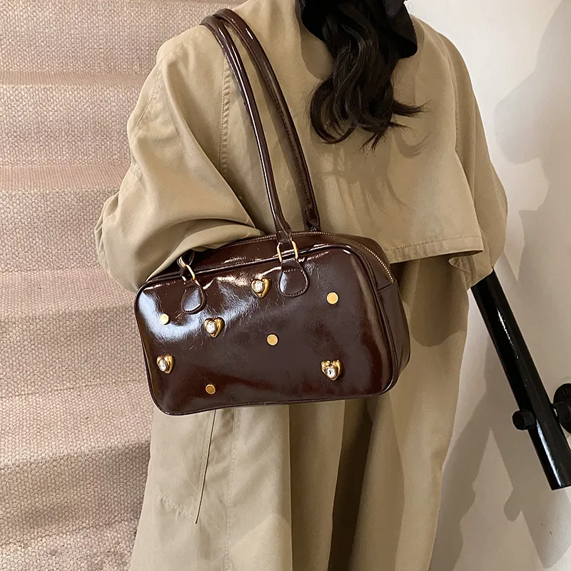 TOUTSEUL YOLO PU Shoulder Bag Regular Women's White/Silver/Black/Red/Light Brown/Coffee-33
