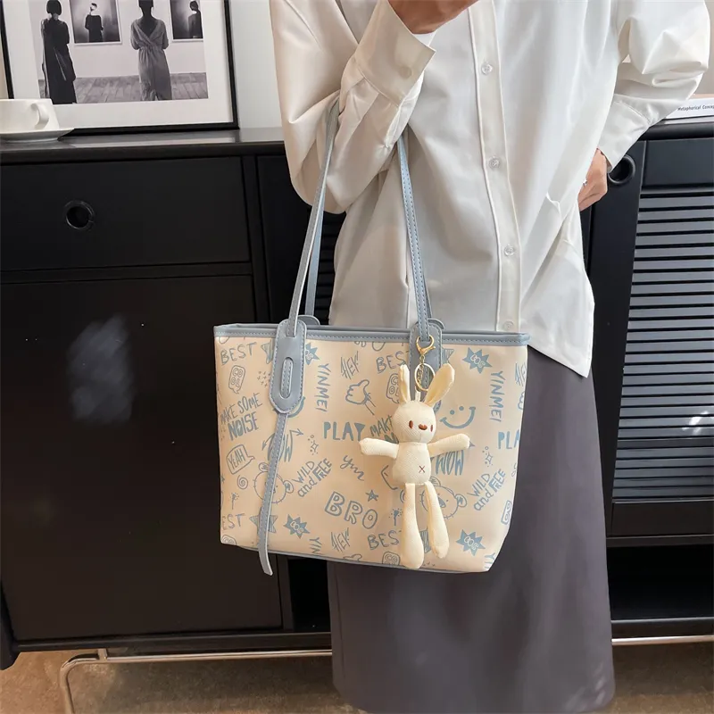 TOUTSEUL YOLO PU Tote Bag, Shoulder Bag Regular Women's Black/Blue/Pink/Brown-12