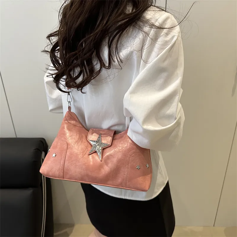 TOUTSEUL YOLO PU Shoulder Bag Women's Ecru/Black/Pink/Red/Light Brown-16