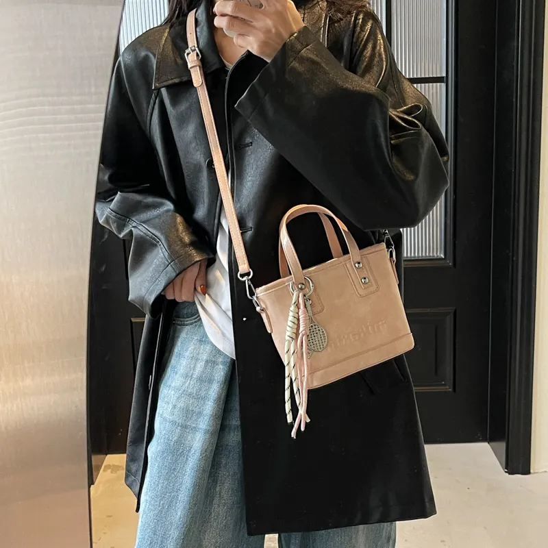 TOUTSEUL YOLO PU One Shoulder Handbag Women's Ecru/Black/Pink/Coffee-12