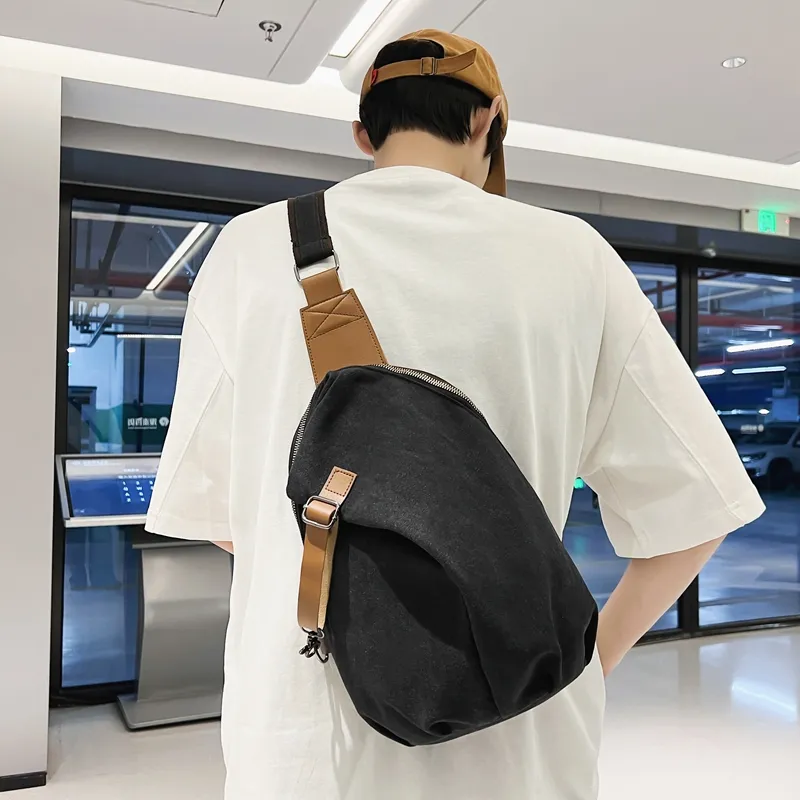 TOUTSEUL YOLO Canvas Sling Bag Unisex Multicolor-11