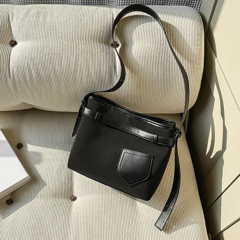 TOUTSEUL YOLO PU Shoulder Bag Women's Black/Pink/Brown-4