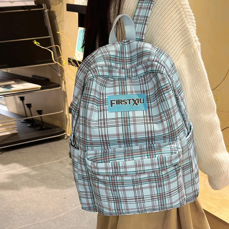 TOUTSEUL YOLO Nylon Backpack Women's Red/Light Green/Blue-8
