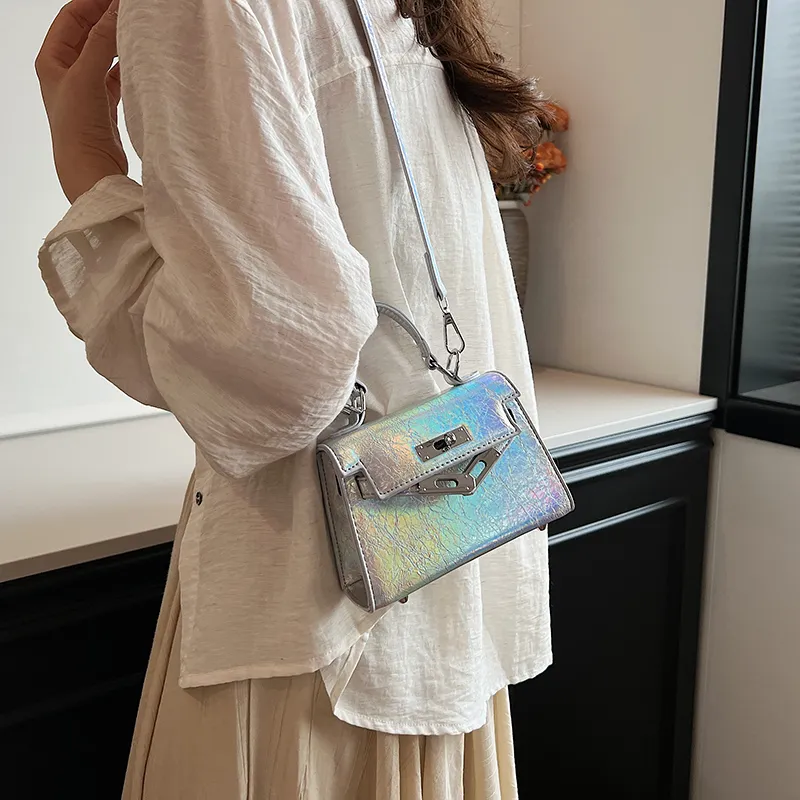 TOUTSEUL YOLO PU One Shoulder Handbag Regular Women's Black/Gold/Silver/Colorful Silver-24
