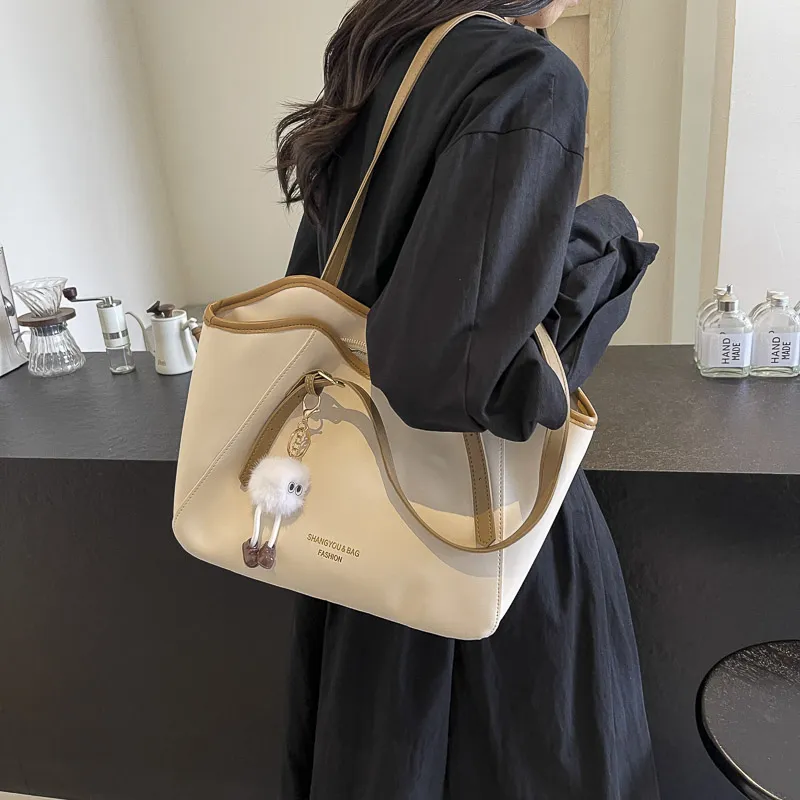 TOUTSEUL YOLO PU Shoulder Bag Women's Beige/Black/Coffee/Brown-6