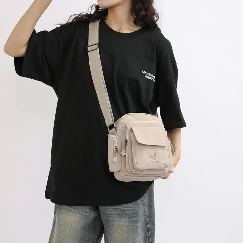 TOUTSEUL YOLO Pu Shoulder Bag Women's Ecru/Sky Blue/Black-6