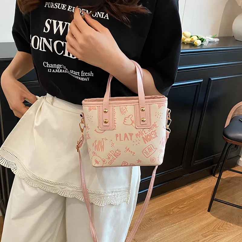 TOUTSEUL YOLO PU Shoulder Bag Women's Black/Pink/Blue/Brown-7