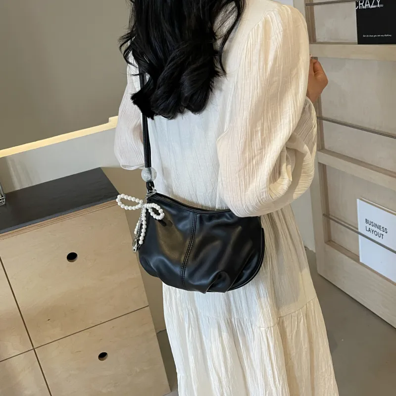 TOUTSEUL YOLO PU Shoulder Bag Women's Pearl White/Pearl Pink/Silver/Black-18