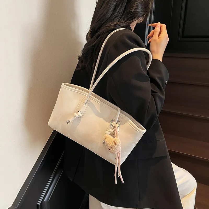 TOUTSEUL YOLO PU Shoulder Bag Women's Pink/Ecru/Silver/Black/Green-6