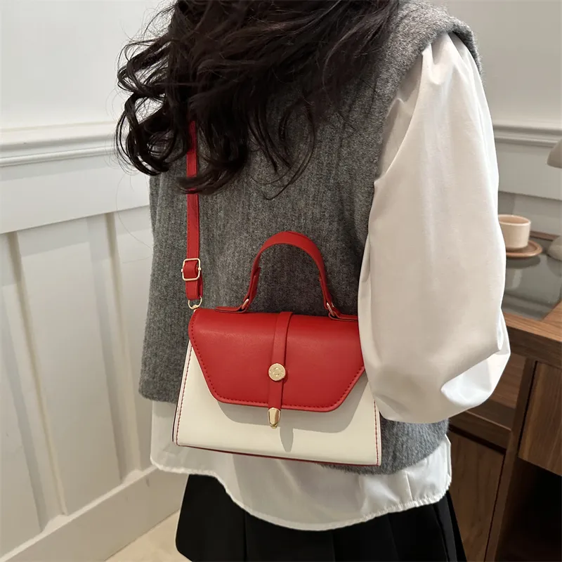 TOUTSEUL YOLO PU One Shoulder Handbag Women's White/Black/Red/Khaki/Brown-13