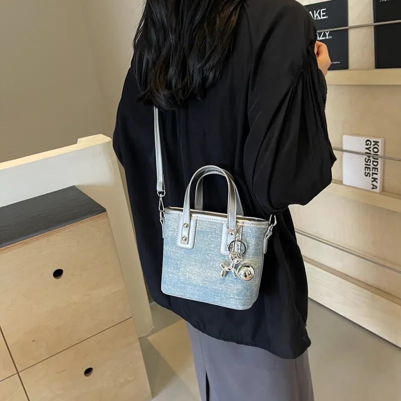 TOUTSEUL YOLO Fabric One Shoulder Handbag Regular Women's Ecru/Pink/Blue/Silver-20