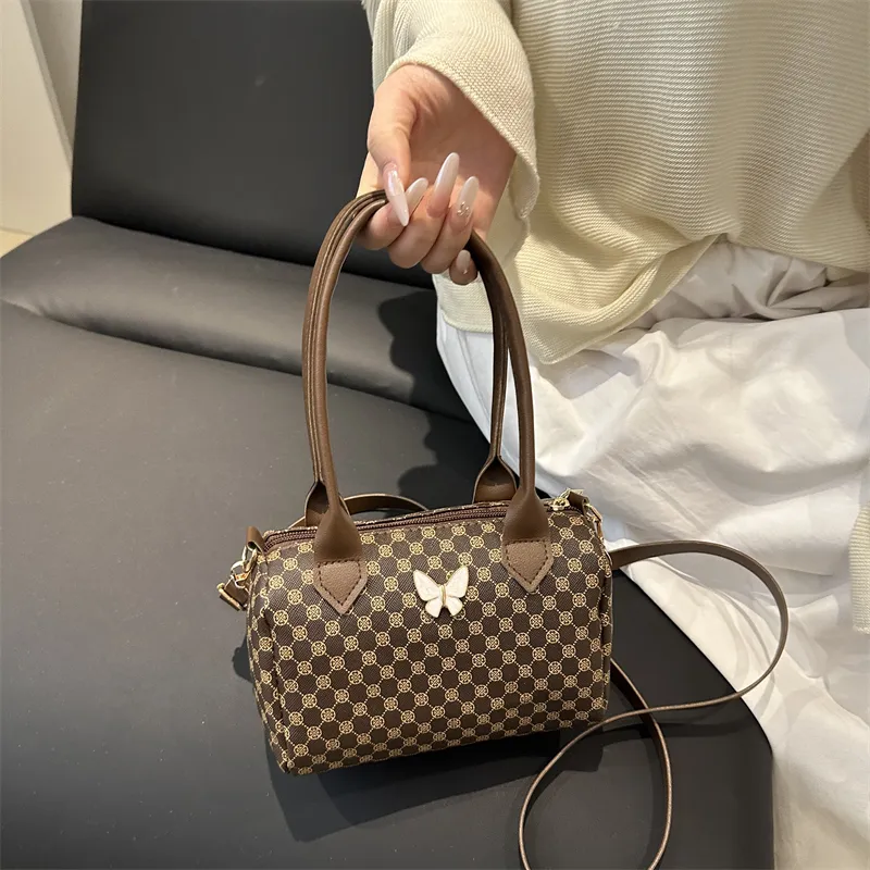 TOUTSEUL YOLO PU Boston Bag Handbag Women's White/Pink/Black/Brown-19