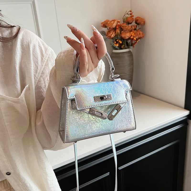 TOUTSEUL YOLO PU One Shoulder Handbag Regular Women's Black/Gold/Silver/Colorful Silver-26