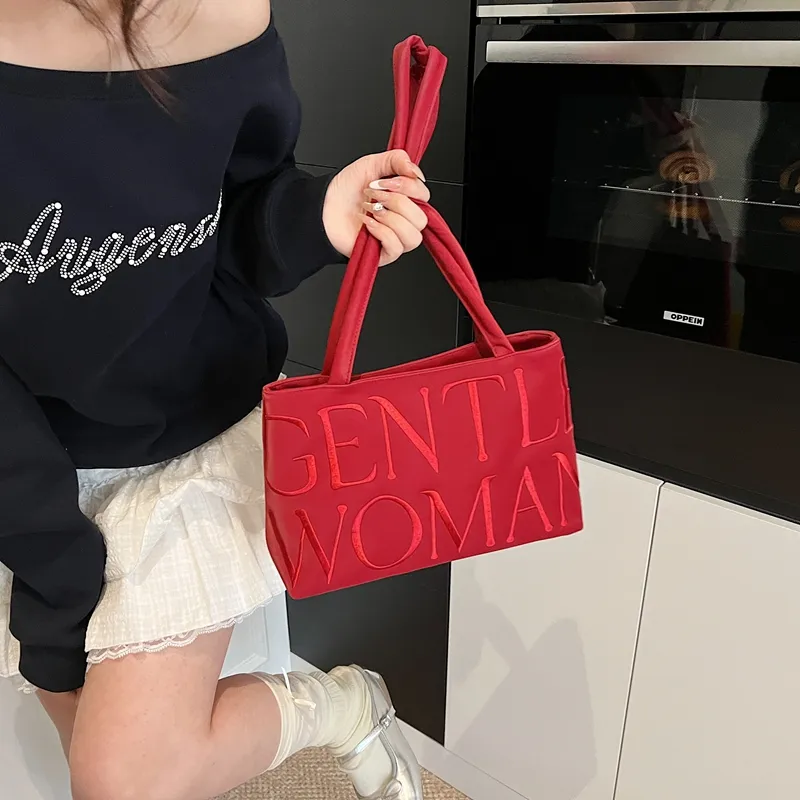 TOUTSEUL YOLO PU Shoulder Bag Women's Ecru/Black/Red/Purple/Green/Blue/Pink-9