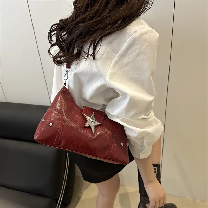 TOUTSEUL YOLO PU Shoulder Bag Women's Ecru/Black/Pink/Red/Light Brown-24