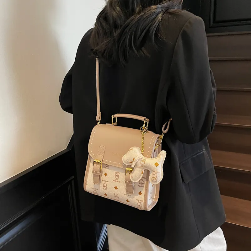 TOUTSEUL YOLO PU One Shoulder Crossbody Backpack Women's White/Pink/Coffee/Brown-2