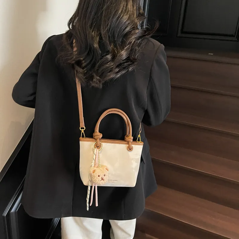 TOUTSEUL YOLO PU Crossbody One Shoulder Handbag Women's Ecru/Black/Blue/Pink-1
