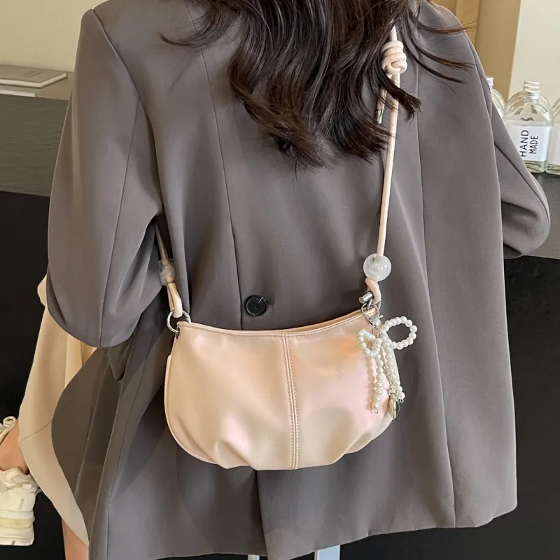 TOUTSEUL YOLO PU Shoulder Bag Women's Pearl White/Pearl Pink/Silver/Black-10