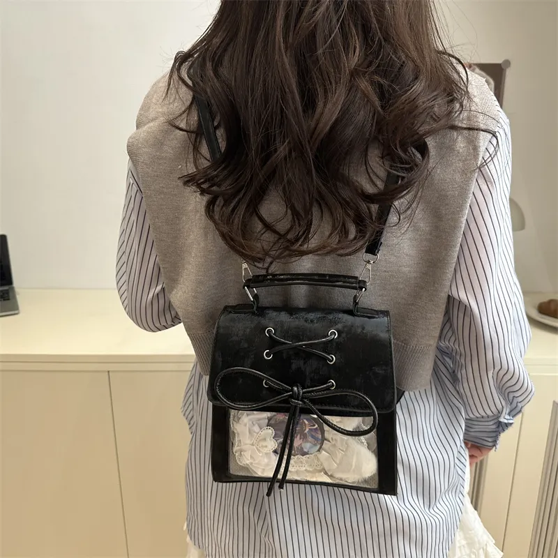 TOUTSEUL YOLO PU Backpack Women's White/Silver/Black/Pink-12