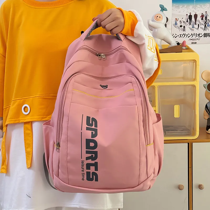 TOUTSEUL YOLO Canvas Backpack Regular Women's Pink/White/Black/Blue-3