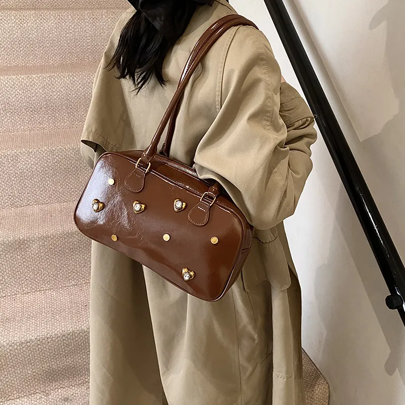 TOUTSEUL YOLO PU Shoulder Bag Regular Women's White/Silver/Black/Red/Light Brown/Coffee-28