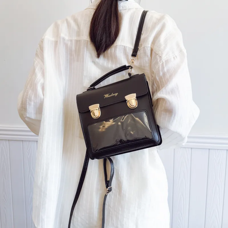 TOUTSEUL YOLO PU Backpack Regular Women's Ecru/Black-10