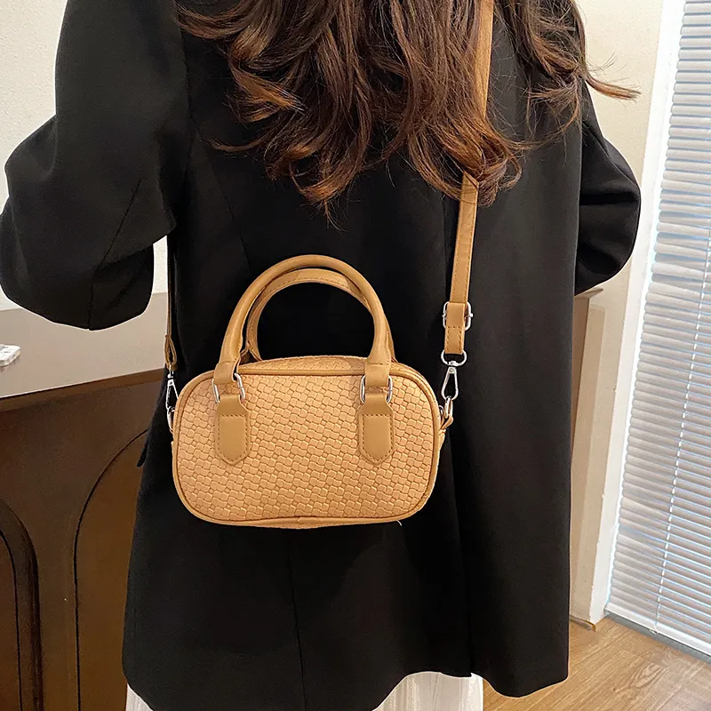 TOUTSEUL YOLO PU Boston Bag Handbag Women's Khaki/Yellow/Green/Black-2