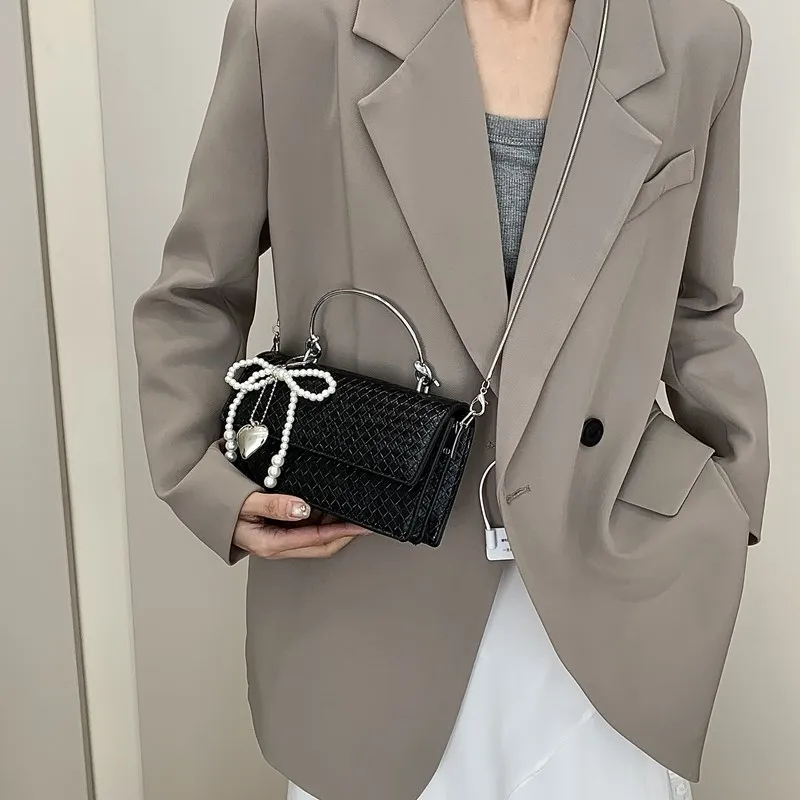 TOUTSEUL YOLO Pu Crossbody One Shoulder Handbag Women's White/Silver/Black-8