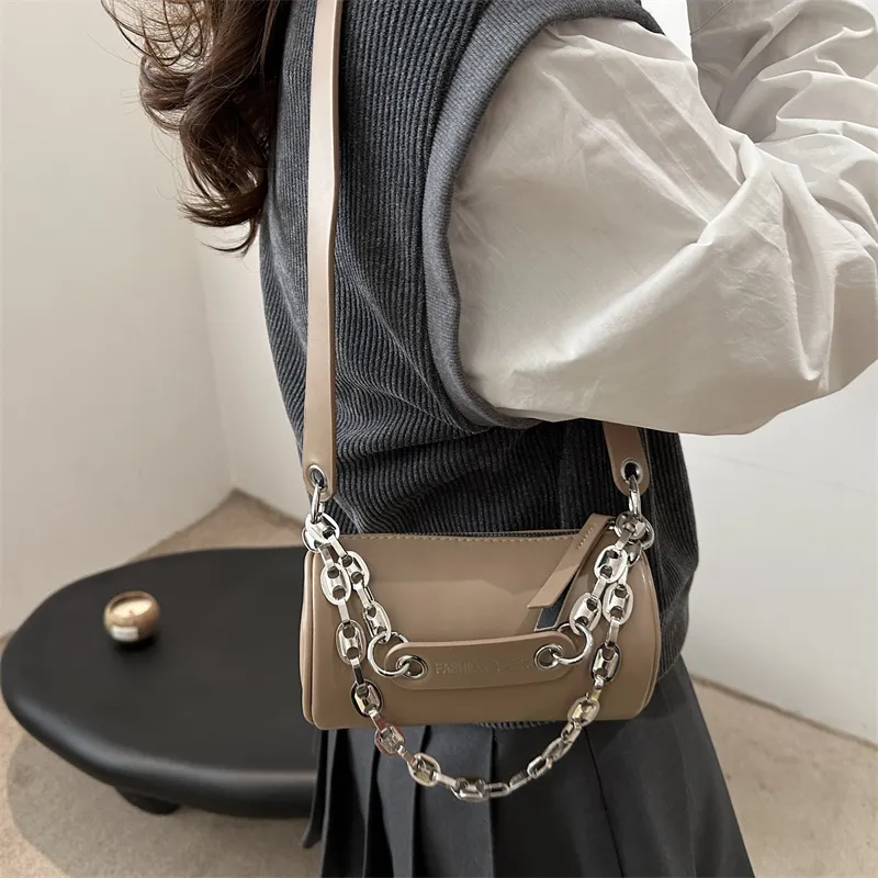 TOUTSEUL YOLO PU Shoulder Bag Women's White/Black/Khaki/Coffee-17