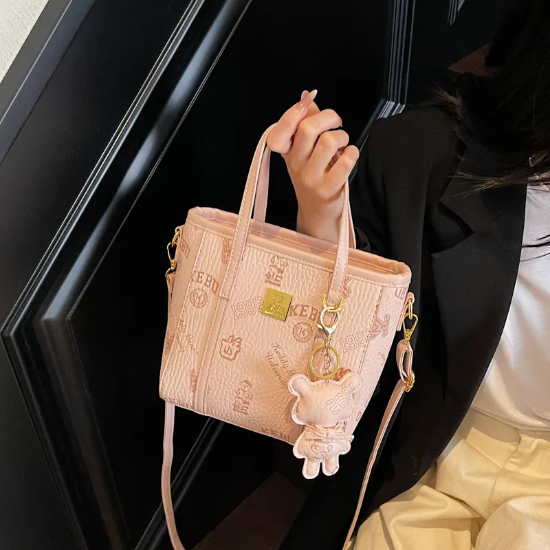 TOUTSEUL YOLO PU One Shoulder Handbag Women's White/Black/Pink/Brown-13